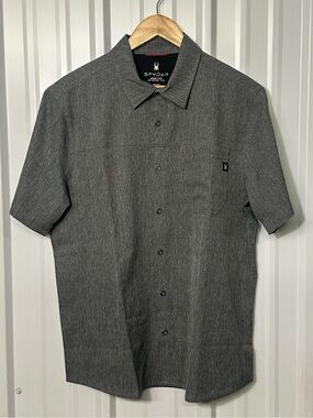 Spyder Men’s Performance Shirt Athletic Luxe Collared Button Front Golfcore